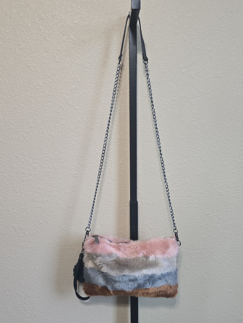 NWOT 3AM Forever. Faux Fur Crossbody/Wrislet/Clutch